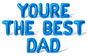 YOURE THE BEST DAD Letter Balloon Banner - Father's Day Party Supply Decorations - Picture 1 of 55