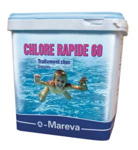 MAREVA Cloro Rapido 60 in Granuli x Trattamento Choc d'urto Piscina Secchio 5kg