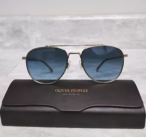 Oliver Peoples RIVETTI OV1335ST 5035Q8 Sunglasses Gold Gradient Marine Aviator - Picture 1 of 9