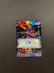 2023-24 Topps Stadium Club Chrome UEFA Lamine Yamal Rc Refractor auto BJGE - Picture 1 of 2