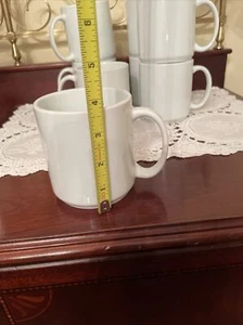 Lot Of 12 Williams Sonoma Everyday White Mugs  H3 5/8”W 3 3/8”Discontinued EUC - Picture 1 of 11