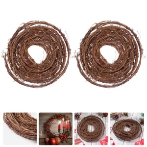 2pcs DIY Wreath Rattan Natural Rattan Wreath Rattan Door Wreath - Picture 1 of 12