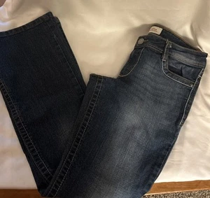 Vtg Y2K LEI Ashley Embellished Denim Distressed Boot Jeans Womens Size 9 Short - Picture 1 of 8