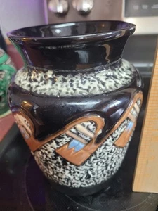 Vintage Keramik Keramik Abstrakt Geometrisch Keramik Vase Unmarkiert - Bild 1 von 6