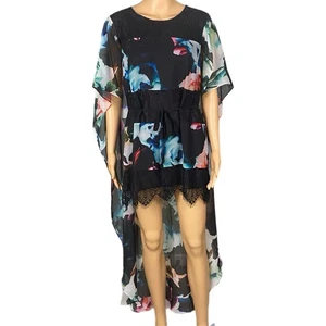 Bebe Snowflower #1 túnica/vestido multicolor con capelet adjunto talla 4 o 6 usado en excelente estado - Imagen 1 de 13