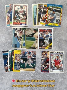 Lote de 17 cartas de los Atlanta Braves Murphy Deion Sanders Justice McGriff Lopez Simmons - Imagen 1 de 11
