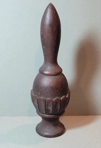 Antik Vintage gedrechseltes Holz Zifferblatt 7" Uhr Möbel - Bild 1 von 6