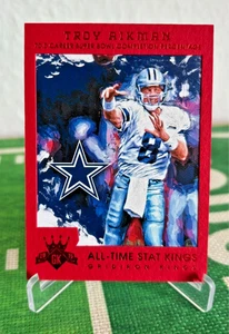 2015 Panini Gridiron Kings All-Time Stat Kings Troy Aikman marco rojo Dallas - Imagen 1 de 2