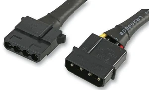 AKASA Kabel Sambungan 4 Pin Molex Lelaki ke Perempuan, 30cm Bersarung - Picture 1 of 1