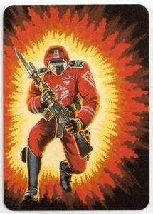 GI Joe Action Cards 1986 Hasbro: Card #107 Crimson Guard - Cobra Elite Trooper - Picture 1 of 1