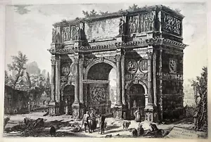 VEDUTA DELL'ARCO DI COSTANTINO ROMA CAVALIERE GIOVANNI BATTISTA PIRANESI 1770 - Imagen 1 de 6