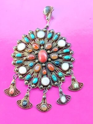 Fibula Tonda  In Filigrana D'argento - Immagine 1 di 4