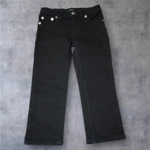 True Religion Geno Relaxed Slim Black Jeans – Size 4T – Red Stitching – Kids Des - Picture 1 of 8