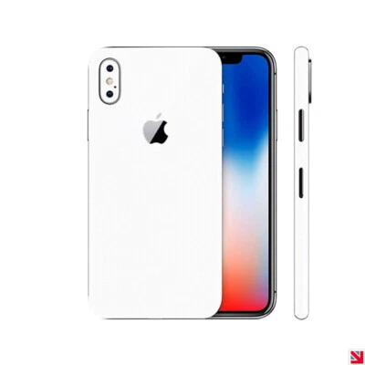 Calcomanía de vinilo blanca mate para iPhone X Foto 1 de 2