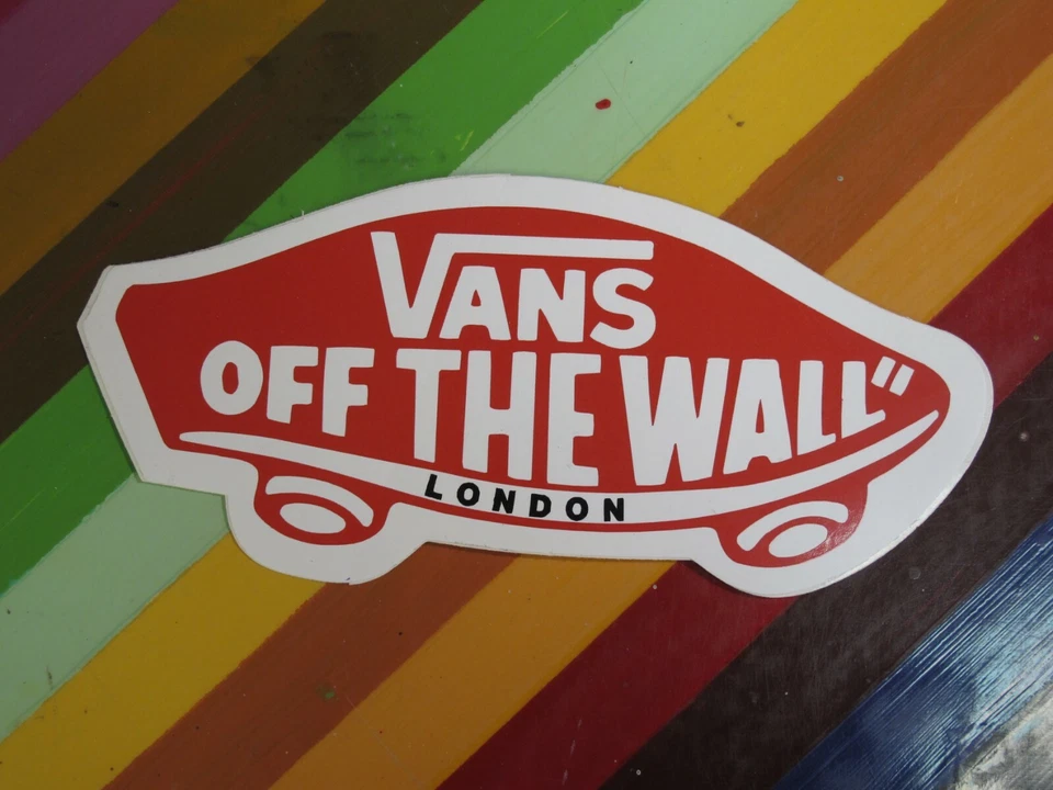 Pegatina de monopatín Vans años 80 90 de colección - rayas estrellas nativas de la pared + Foto 1 de 1