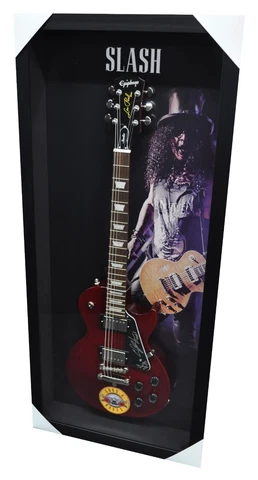 SLASH + STEVEN ADLER GUNS N' ROSES SIGNED GUITAR FRAME GIBSON EPIPHONE AS-02471 Cover