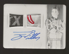 2016 Panini National Treasures Ty Dillon Signed Dual Relic Printing Plate 1/1