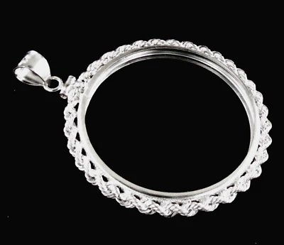 Bisel para monedas 1 oz. Cuerda de plata Krugerrand de plata de ley con fianza soldada Foto 1 de 3