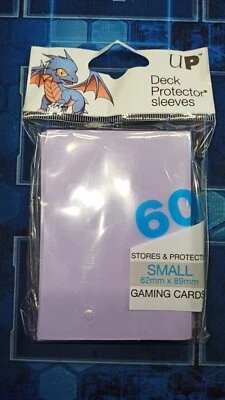 ULTRA PRO 60x SLEEVES JAPANESE SIZE COLORE LILLA PROTEGGI CARTE GLOSS YU-GI-OH! - Immagine 1 di 3