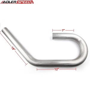 Exhaust Elbow Mandrel Bend U J Combo 409 Stainless Steel 180+45 Degree 3" USA - Picture 1 of 12