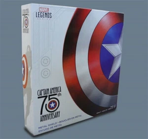 US SHIP 1:1 Marvel Legends Capitan America 75° Anniversario Scudo Metallo Regalo - Foto 1 di 5
