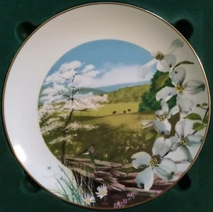9.25" Vintage Wildflowers Of The South Dogwood Collectors Plate Ralph Mark #ed - Picture 1 of 6
