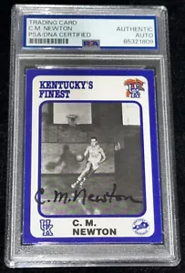 C.M. Newton "Kentucky 1951 Final 4 Champs" Signed Rookie Card HOF Auto (RC) PSA - Picture 1 of 2