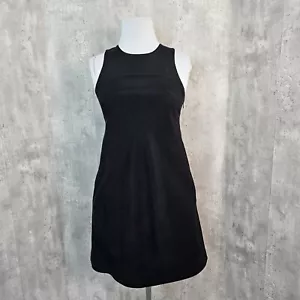 Mini abito LBD Vince donna 8 nero seta senza maniche bottoni dietro tubino - Foto 1 di 11
