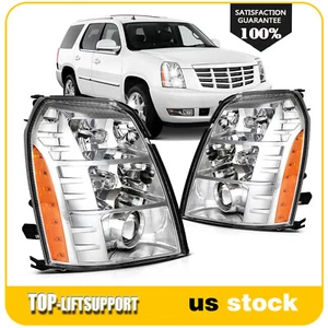 Headlight Assembly For 2007-2014 Cadillac Escalade w/HID Bulb+Ballast Pair - Picture 1 of 7
