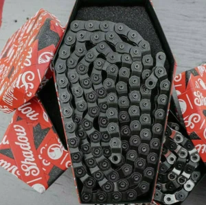 SHADOW INTERLOCK HALF LINK BMX CHAIN 1/8" SE KINK CULT HARO GT SUBROSA BLACK NEW - Picture 1 of 11