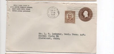 United States entire U481 and 684 Salt Lake City Utah to Cleveland Ohio lot b - Image 1 of 2