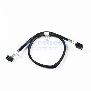 Cable mini SAS SFF-8643 a ángulo SFF-8643 para adaptador Dell 04051018 12G SAS SATA - Imagen 1 de 12