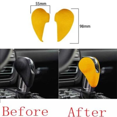 Cubierta de perilla de cambio de marchas para consola Alcantara amarilla 2009-2019 para Porsche 911 Foto 1 de 4
