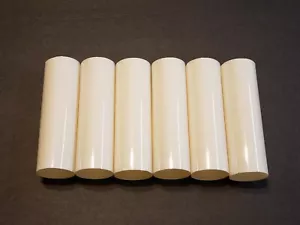 6er PACK 3" HOCH CREME KUNSTSTOFF STANDARD KERZENABDECKUNGEN 1 1/4" O.D. NEU 1999JQ - Bild 1 von 3