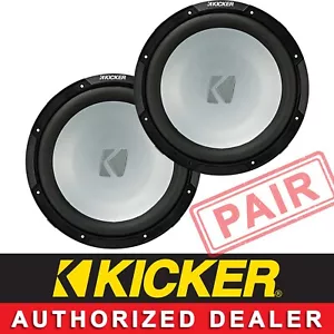 2 KICKER 45KM104 MARINE/BOAT SERIE 10" KM SUBWOOFER SUB OPZIONALE LED COPPIA 4 OHM - Foto 1 di 4