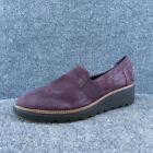 Clarks  Women Loafer Shoes Purple Suede Slip On Size 7 Medium