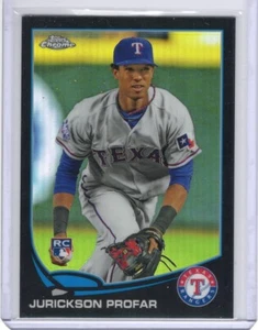 2013 Topps Chrome Rookie Black Refractor #57 Jurickson Profar RC 18/100 - Picture 1 of 2