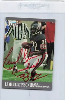 1991 Fleer Ultra #161 Lemuel Stinson Bears Signed Auto *K8195 - Image 1 of 2