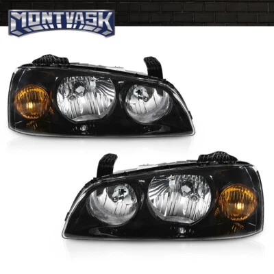 Conjunto de faros delanteros esquineros aptos para Hyundai Elantra 04-06 negros Foto 1 de 4