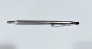 Vintage Cross Classic Silver Chrome Ballpoint Pen Made in USA Twist - LOW INK - Picture 1 of 3