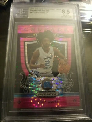 2019-20 Panini Prizm Draft Picks Prizms Pink Pulsar #61 Coby White CR BGS 8.5 - Image 1 of 3