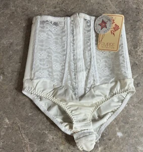 CINTURINO COLLANT VINTAGE IMPERO INTIMO! PIZZO, GANCIO ANTERIORE, GANCIO CAVALLO TAGLIA 26 - Foto 1 di 5