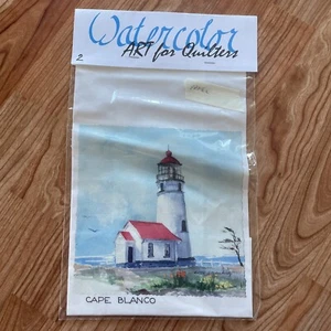 Watercolor Art For Quilters Cape Blanco Lighthouse Panel Judith Miller Kirby - Picture 1 of 5