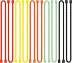 Gesipor 10 PCS 18 Inch Silicone Cable Ties Reusable Rubber Twist Ties Bendable