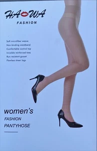 3er Pack Strumpfhose HA WA Fashion Pantyhose Transparent Kompression Lauffest - Picture 1 of 2