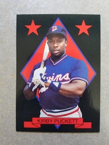 Kirby Puckett Minnesota Twins Double Red Stars Series 2 #2 Black Border Oddball