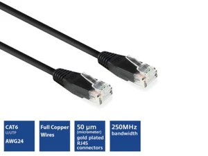 CAT6 U/UTP Netzwerkkabel CCA 10m schwarz - Picture 1 of 1