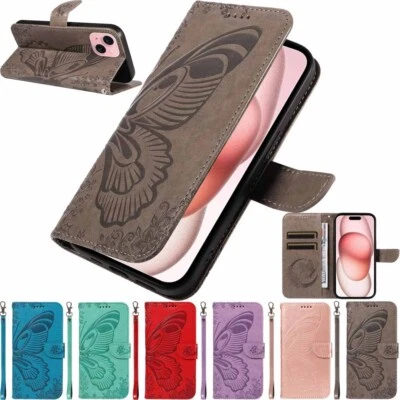 For iPhone 15 14 13 12 11 XS SE 6S 7 8 Plus Flip Wallet Leather Phone Case Cover - Image 1 of 4