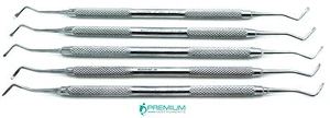5 Pcs Excavator Dental Spoons 1mm, 1.2mm, 1.5mm(round), 1.5mm(straight), 2mm Set - Picture 1 of 6