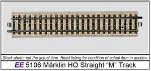 NEW 5106 Märklin HO "M" Track Full Straight, 180mm, Tested: below 0.1 Ohms - Picture 1 of 5